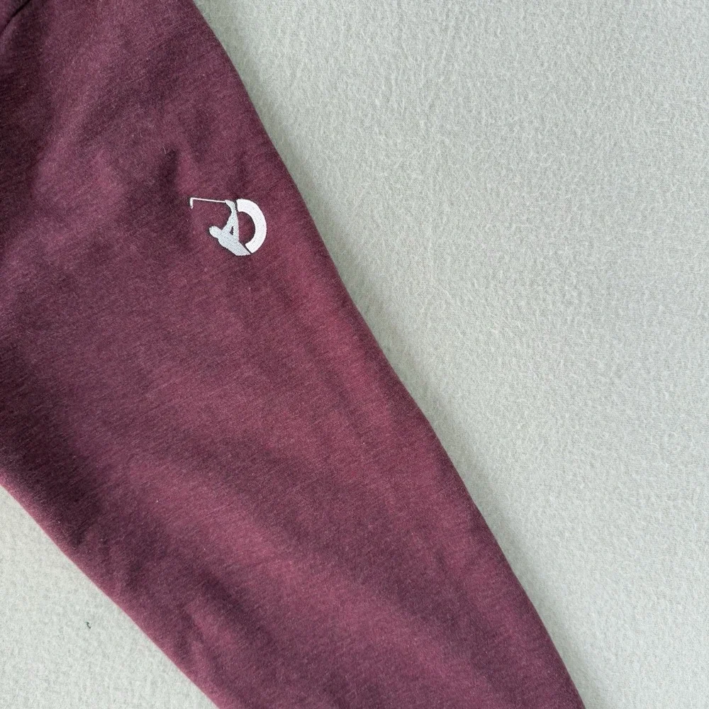 Travis Mathew Cloud Quarter Zip 2.0 Pullover Men XL Dark Red Fleece Golf Sweater